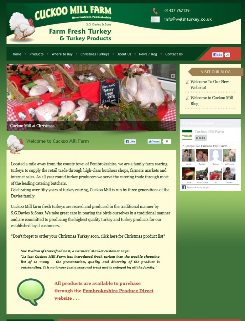 welshturkey.co.uk - Best Happy Turkeys in Pembrokeshire, South Wales, UK