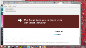 The PwC website actively encourages visitors to go to their blog page